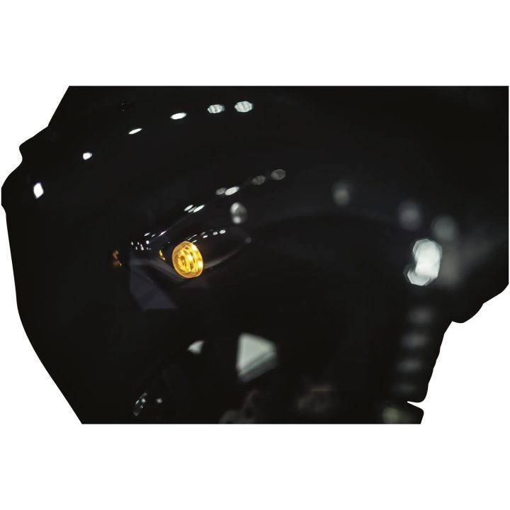 Miniblinklys LED Sort/Røgfarvet KURYAKYN LIGHT MINI BULLET AMB BLK – billede 4