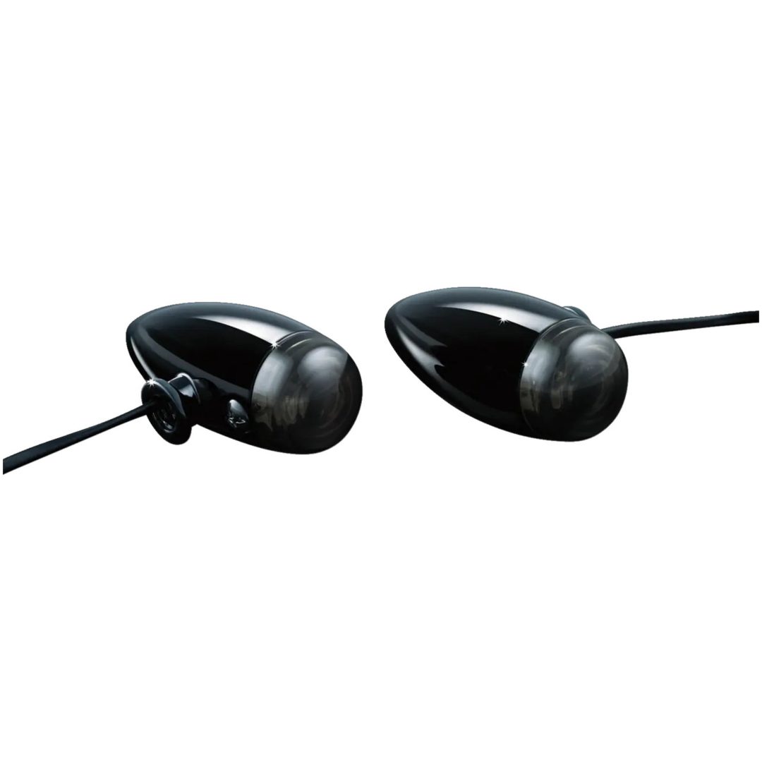 Miniblinklys LED Sort/Røgfarvet KURYAKYN LIGHT MINI BULLET AMB BLK