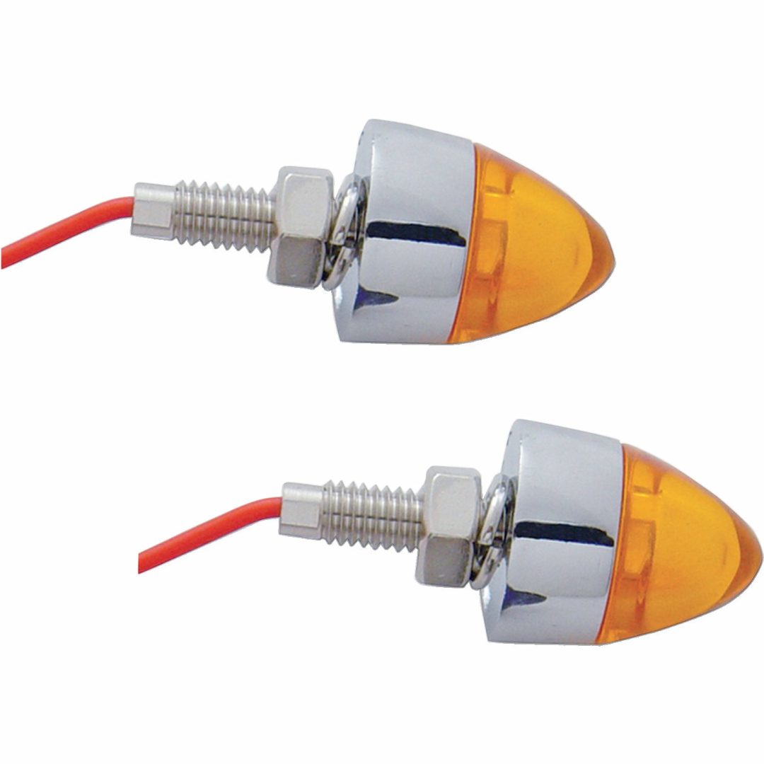 Minimarkeringslys Bullet Orange/Krom PRO-ONE PERF.MFG. LIGHT MRKR MINI BULET AMB