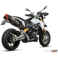 MIVV SUONO Stainless/Carbon End Cap Double Slip-On Aprilia Dorsoduro 1200
