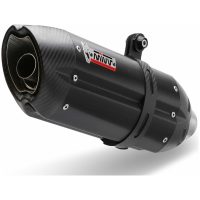 MIVV Suono Steel Black Muffler Carbon End Cap Suzuki GSX-S750