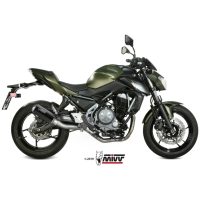 MK3 Full Exhaust System Stainless Steel/Carbon Silencer/Stainless Steel End Cap Kawasaki Z650 Mivv