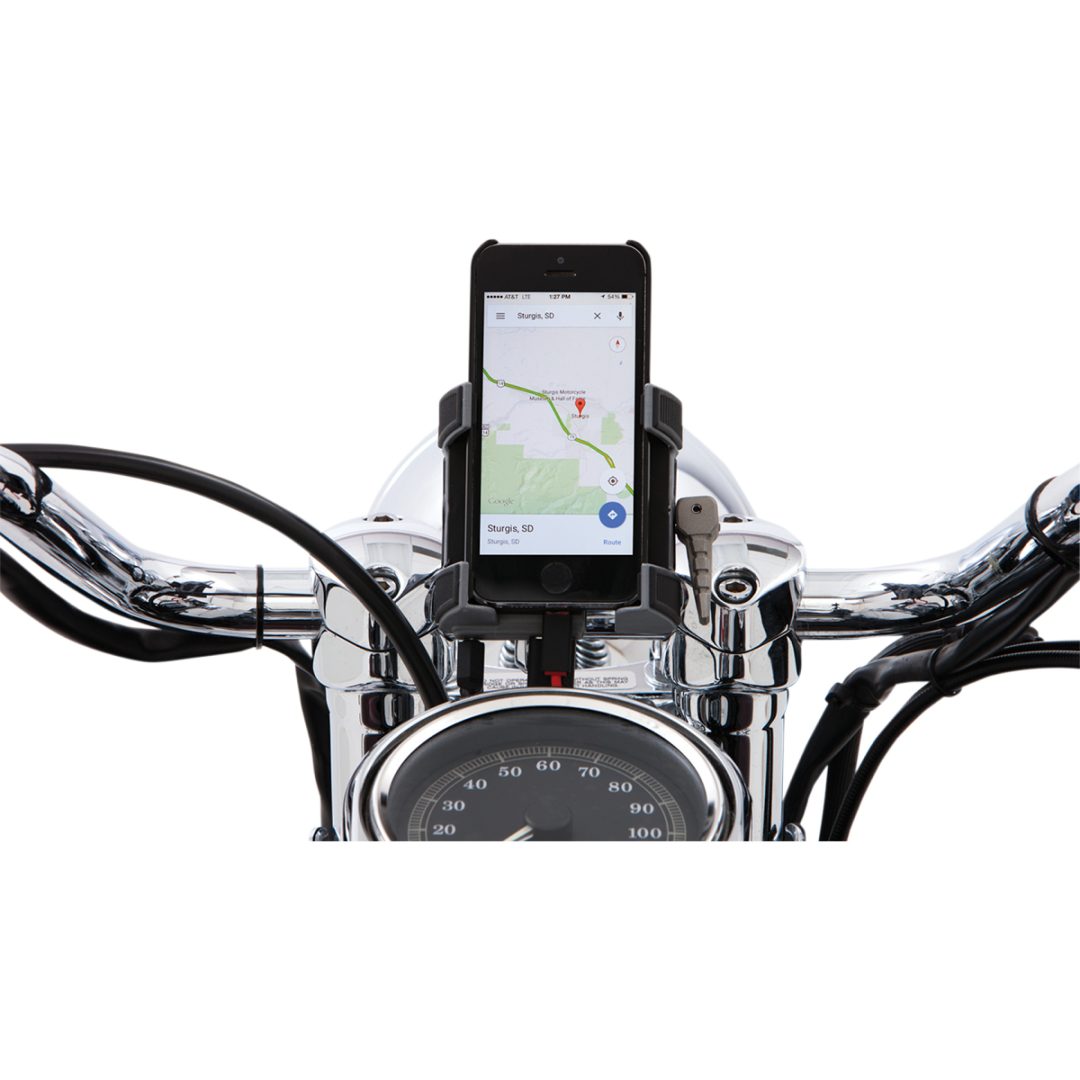 Mobil-/GPS-holder til 7/8 tommer og 1 tomme styr CIRO CHrome – billede 2