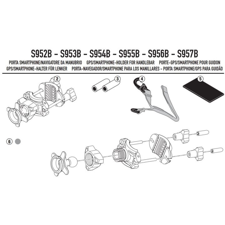 Mobiltelefonholder S957B Givi S957B – billede 2