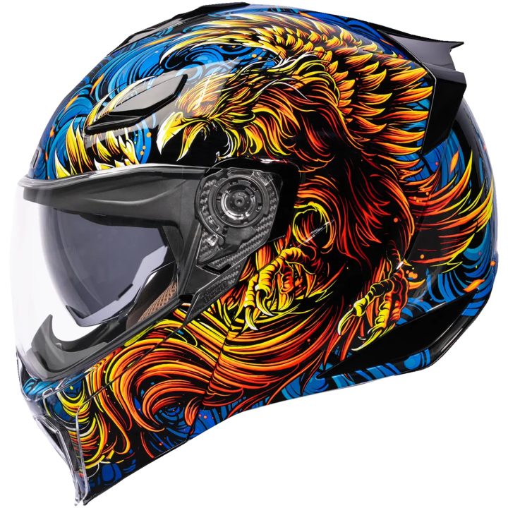 Modulhjelm Threshold Burn Birdie Burn Blå ICON XS – billede 4