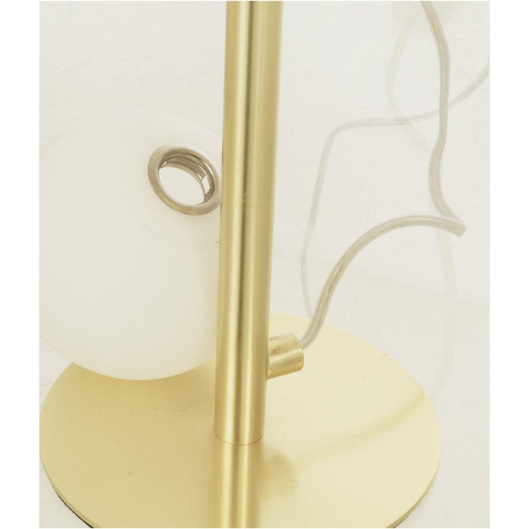 Molekyl Bordlampe 3a, Mat Messing/hvid ANETA HOME Sokkel G9 Mat Messing /Hvid – billede 2
