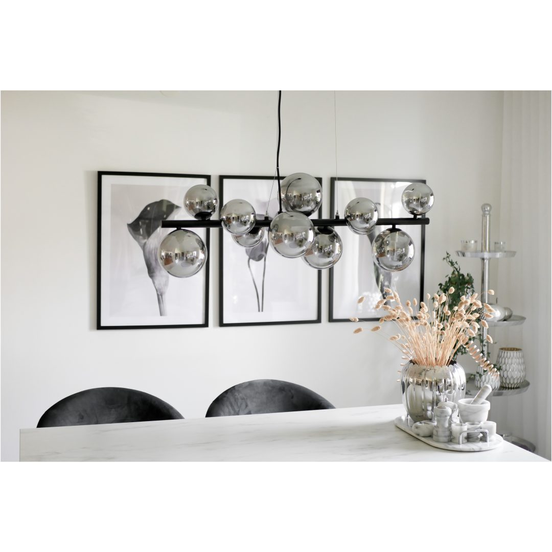 Molekyl Loftlampe L85, ANETA HOME Sokkel G9 Sort /Røggrå – billede 6