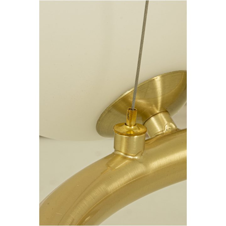 Molekyl Loftlampe Rund, Mat Messing/hvid ANETA HOME Sokkel G9 Mat Messing /Opalhvid – billede 10