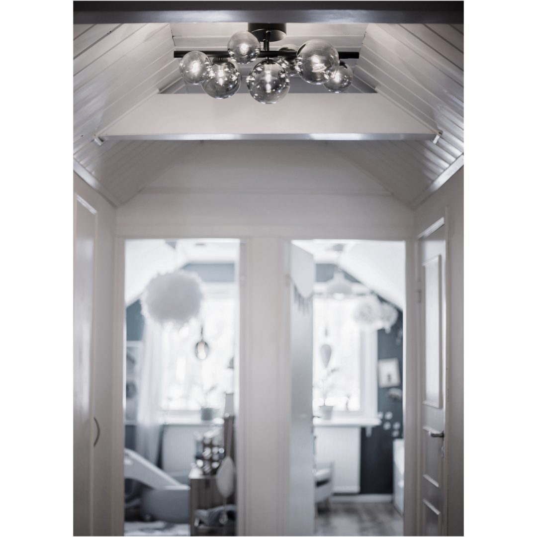 Molekyl Plafond, ANETA HOME Sokkel G9 Sort /Røggrå – billede 4