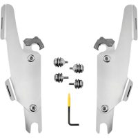 Monteringssæt Fats/slim Vindskærm Trigger-lock Poleret Aluminium MEMPHIS SHADES