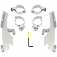 Monteringssæt Forrude Trigger-Lock Komplet Sølv Aluminium MEMPHIS SHADES