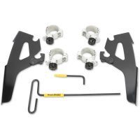 Monteringssæt Forrude Trigger-Lock Sort Aluminium MEMPHIS SHADES