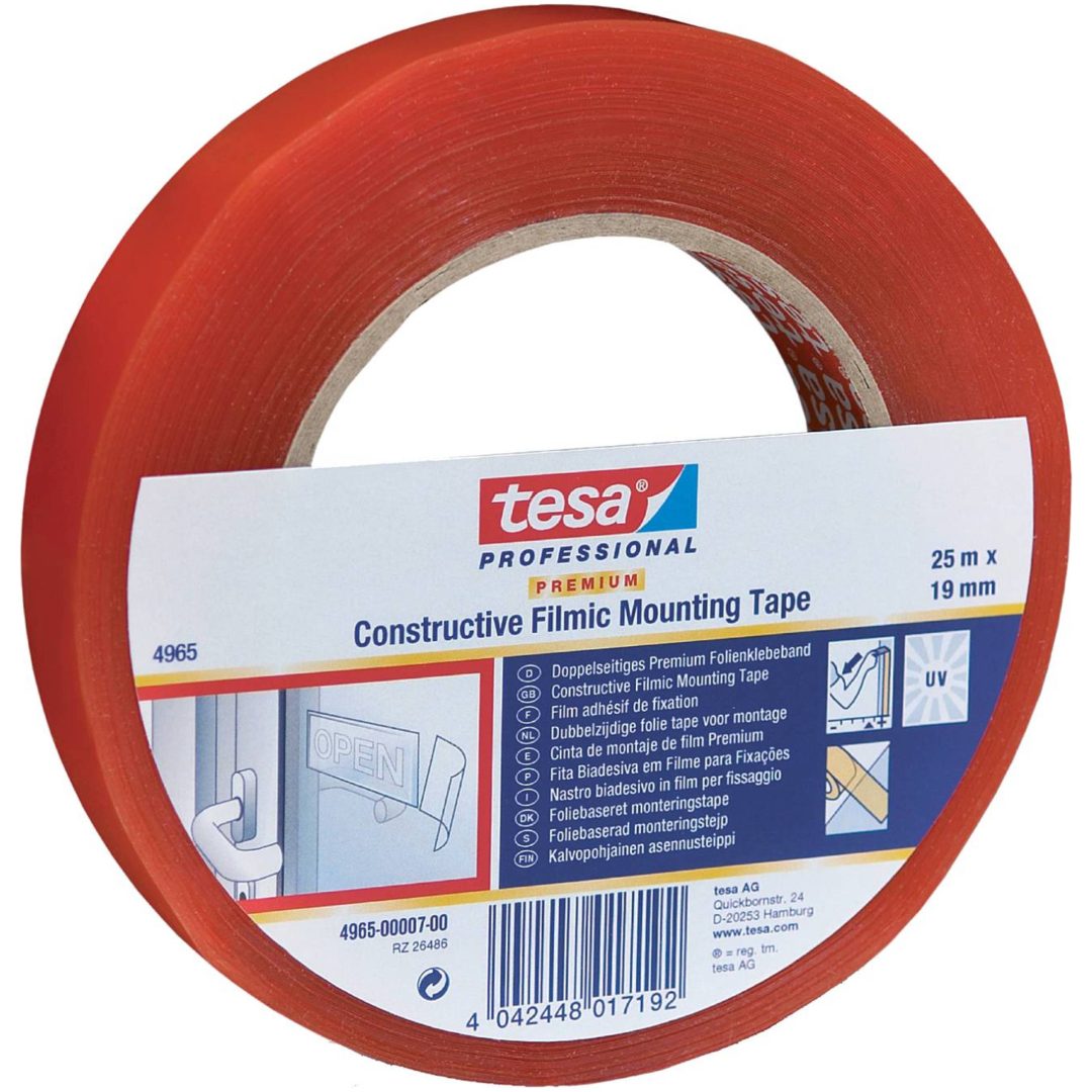 Monteringstape dobbeltklæbende 4965 TESA TAPE MONTERING 4965 15MMX50M