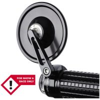 MOTOGADGET Mo. View Spy, Glassless Handlebar End Mirror, Round, Black, No E-mark