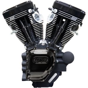 Motor T-Series Long Block Krom Sort Wrinkle S&S Cycle