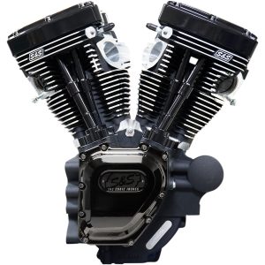 Motor T-Series Long Block Krom Sort Wrinkle S&S Cycle