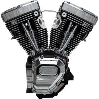 Motor T111 Long Block Krom/rynket Sort S&S Cycle
