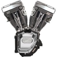 Motor T111 Long Block Krom/rynket Sort S&S Cycle