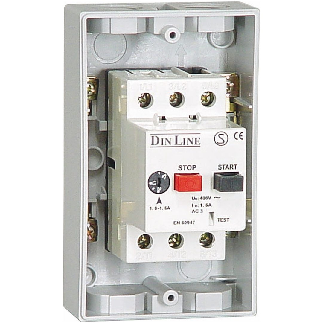 Motorbeskyttelsesafbryder, Inkl. kabinet, 0,10-0,16A MALMBERGS – billede 2