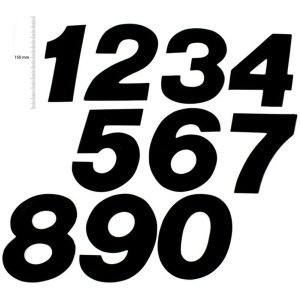MX Digits 150mm Black '4' (3pcs) TMV