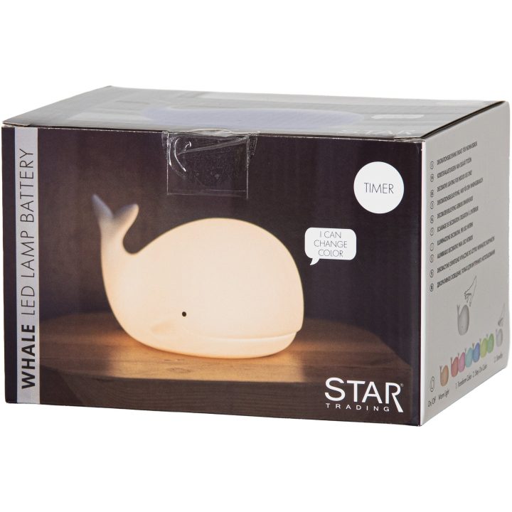 Nattlampa LED Whale Vit Star Trading – billede 14