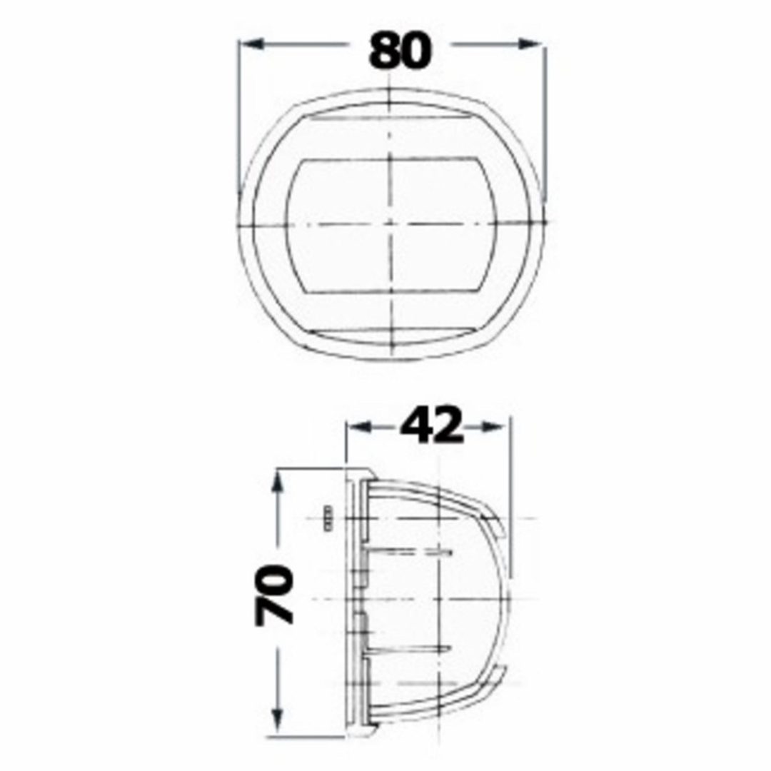 Navigationslys Compact 12 Hvid Rød Osculati – billede 2