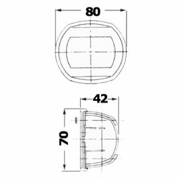 Navigationslys Sphera 112.5° Rød Sort Osculati – billede 2