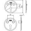 Nøgleskilt 5301 Krom Sb /fas ASSA NØGLESKILT FAS 5301 CH – miniature 4