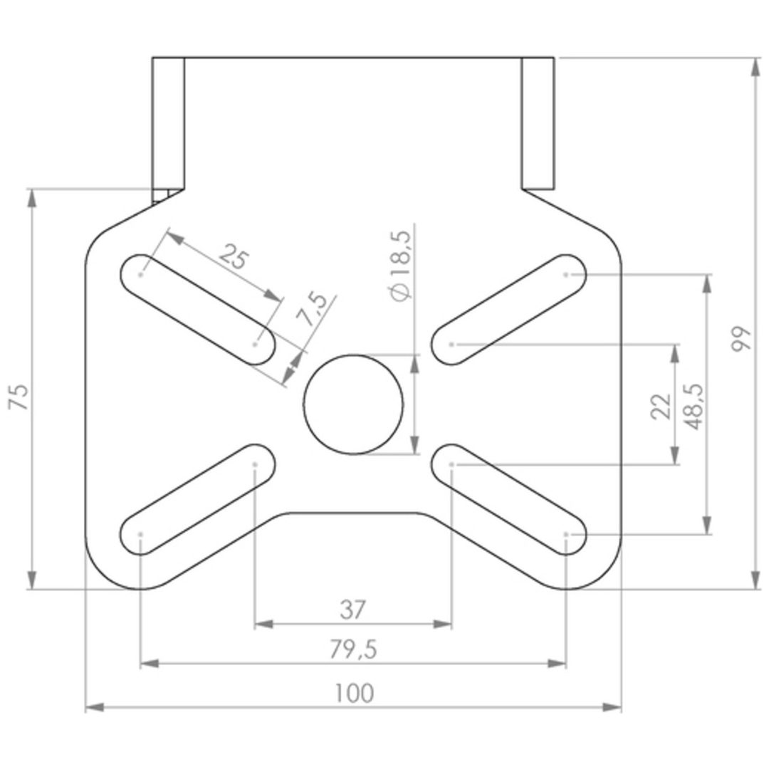 Nummerpladeholder Akron-rs Pro Universal HIGHSIDER – billede 2