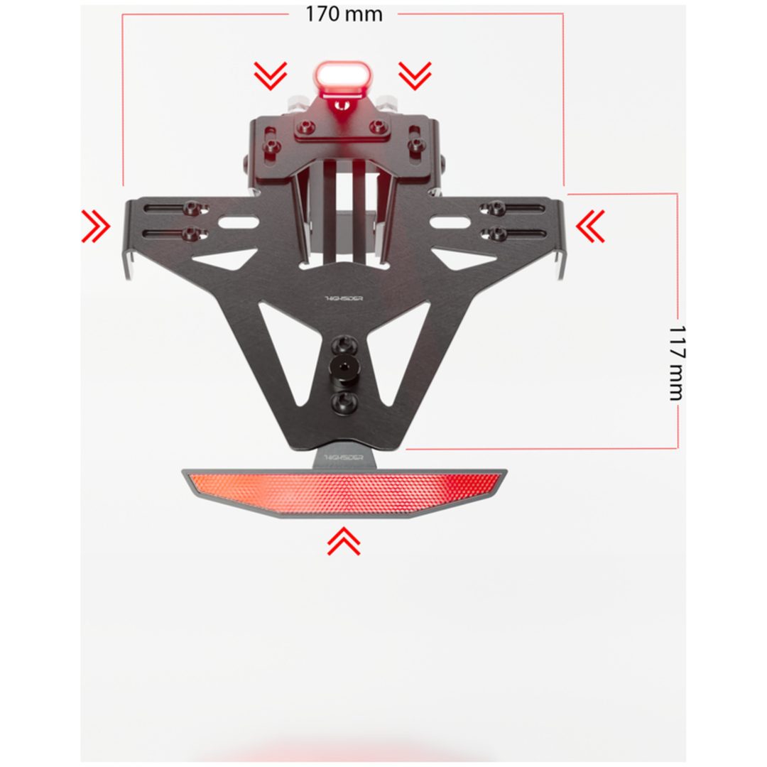 Nummerpladeholder Akron-rs Pro-x Stål HIGHSIDER – billede 2