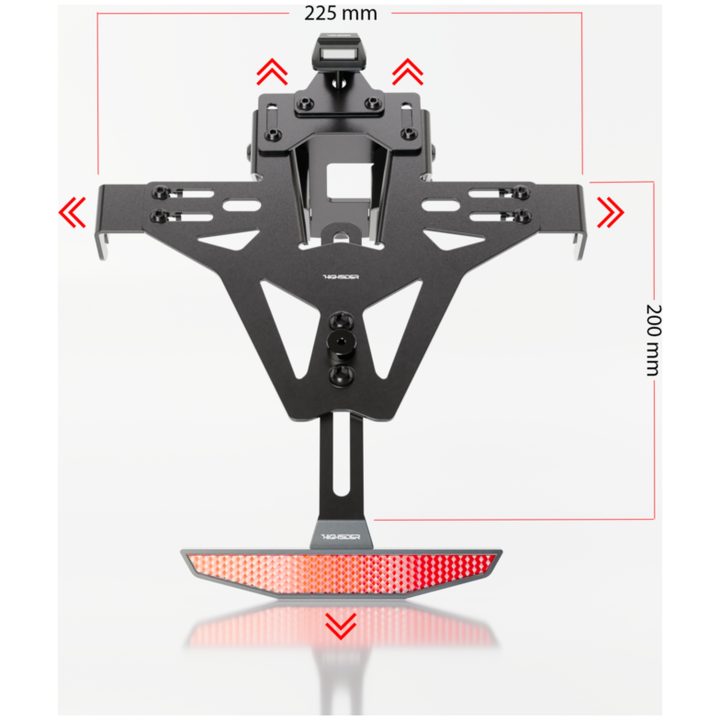 Nummerpladeholder Pro Sort HIGHSIDER – billede 4