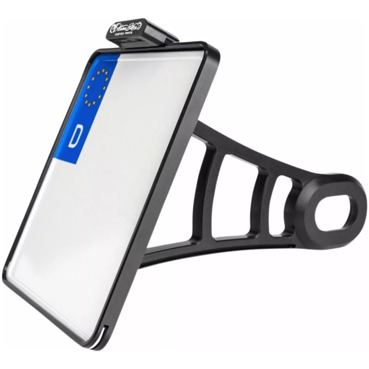 Nummerpladeholder Sidemonteret Hvid/Sort HEINZ BIKES Baglygte/Nummerpladeholder – billede 2
