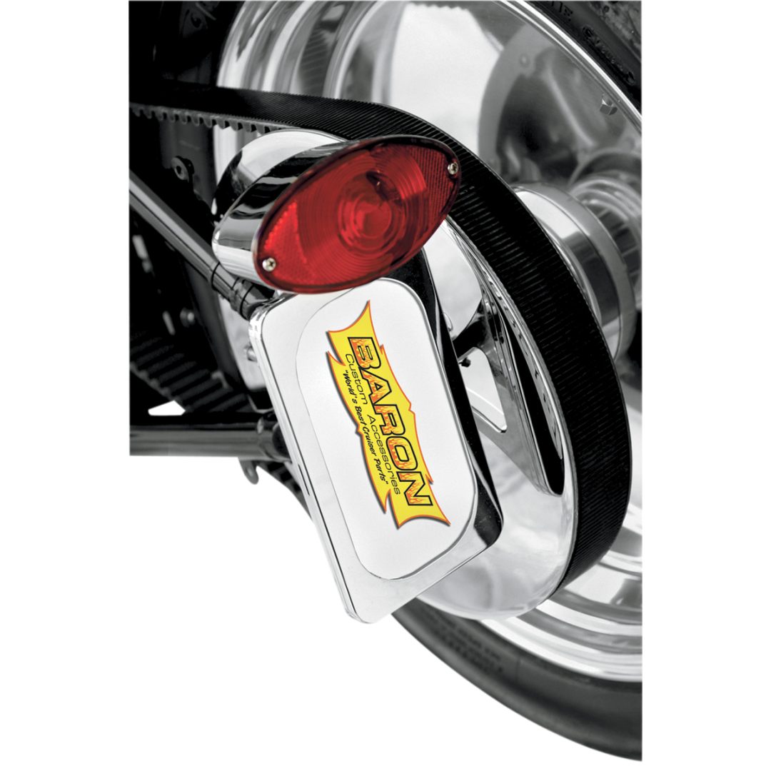 Nummerpladeholder Sidemonteret Rød/Krom BARON LICENSE PLATE MOUNT HON – billede 2