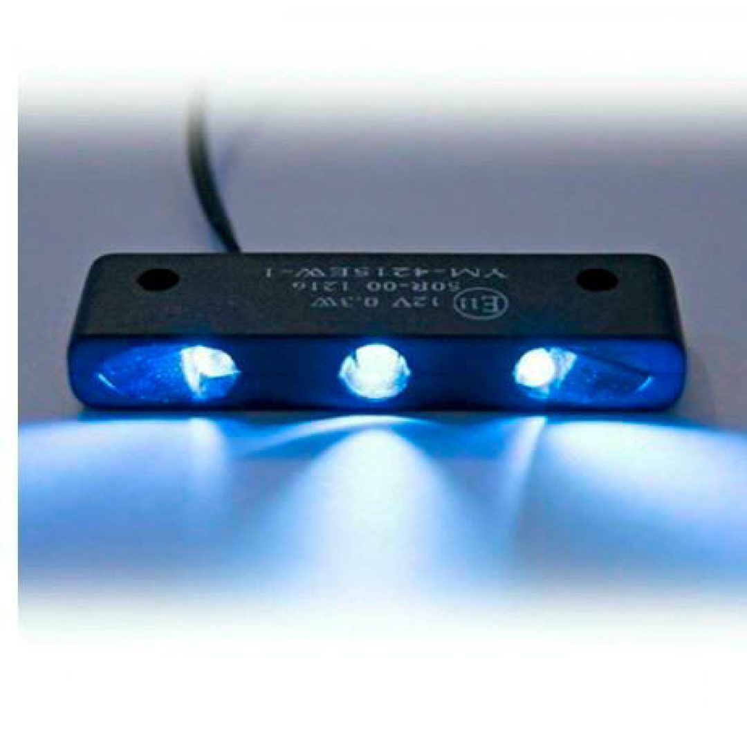 Nummerpladelygte LED E-mærket Hvid/Sort PARTS EUROPE Baglygte/Nummerpladelys
