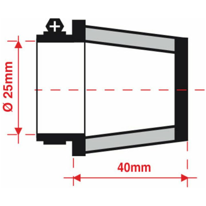 Olieluftfilter ⌀25mm BMC – billede 2