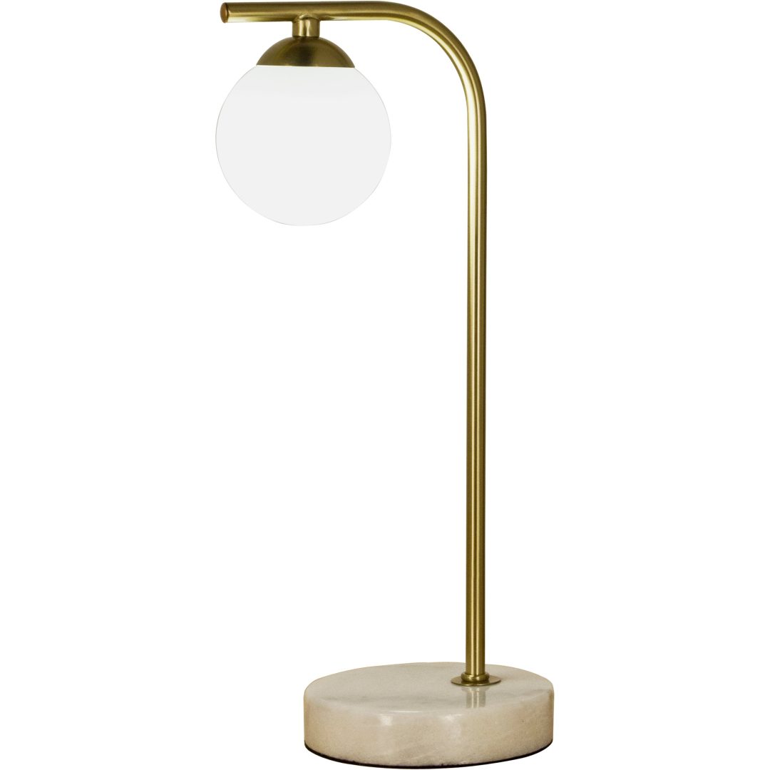 Orfeus Bordlampe, Messing/marmor ANETA HOME Sokkel LED