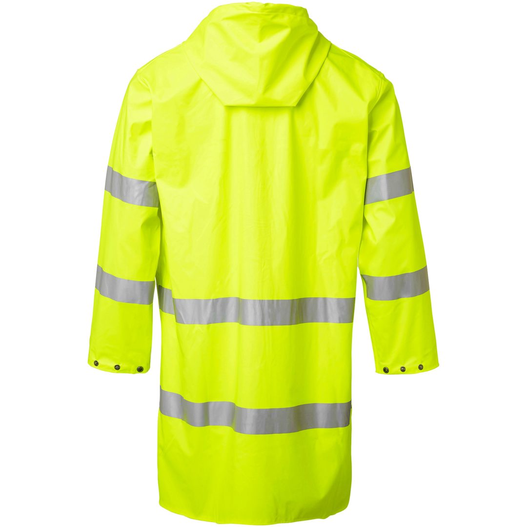 Overdel Regnfrakke Varsel Fluorescerende Gul Top Swede XS – billede 3