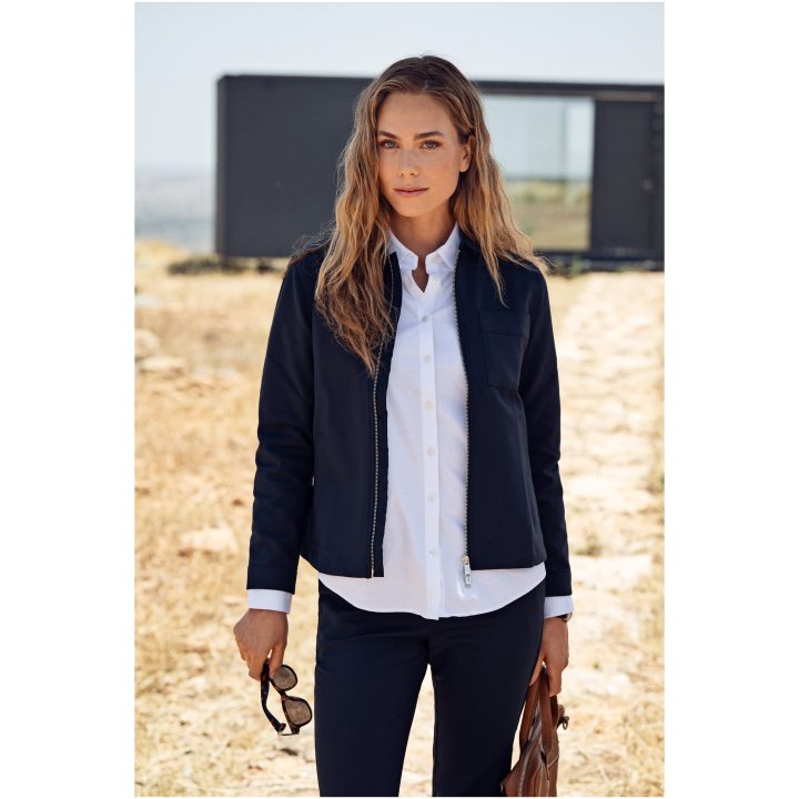 Overshirt Dam Modern Zip Svart J.Harvest & Frost XXS – billede 7