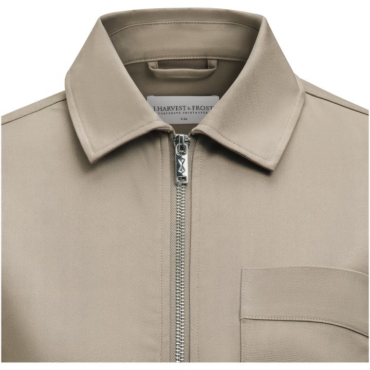 Overshirt Dam Modern Zip Valnöt J.Harvest & Frost XXS – billede 2