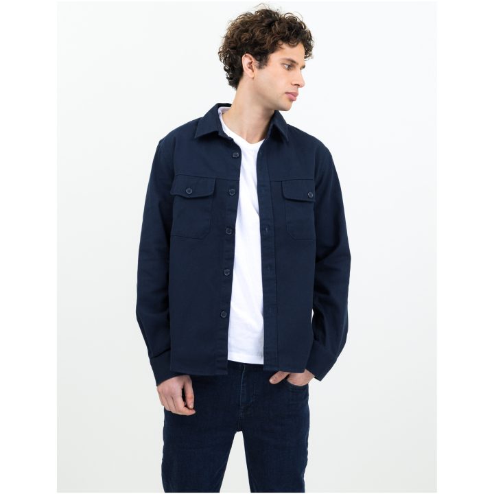 Overshirt Highwoods Marinblå James Harvest – billede 2
