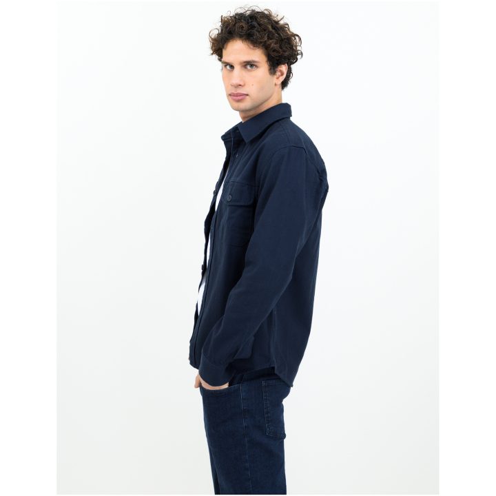 Overshirt Highwoods Marinblå James Harvest – billede 4