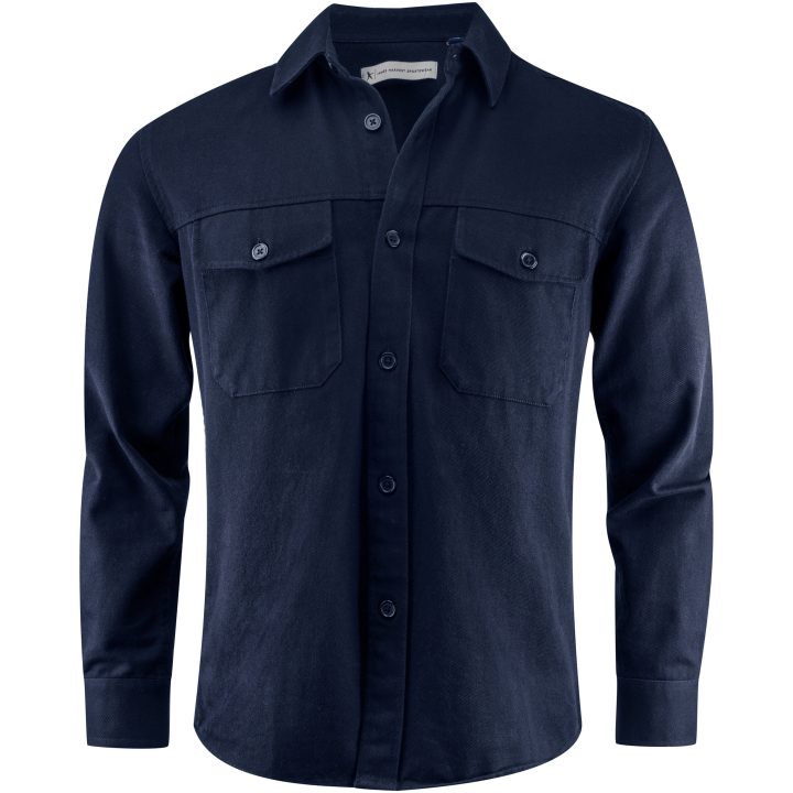 Overshirt Highwoods Marinblå James Harvest – billede 5