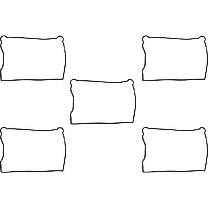 Pakningssæt Ventildæksel Rocker Box Gummi 5-pak JAMES GASKET LWR CVR GSKT RBR 84-91BT – billede 2