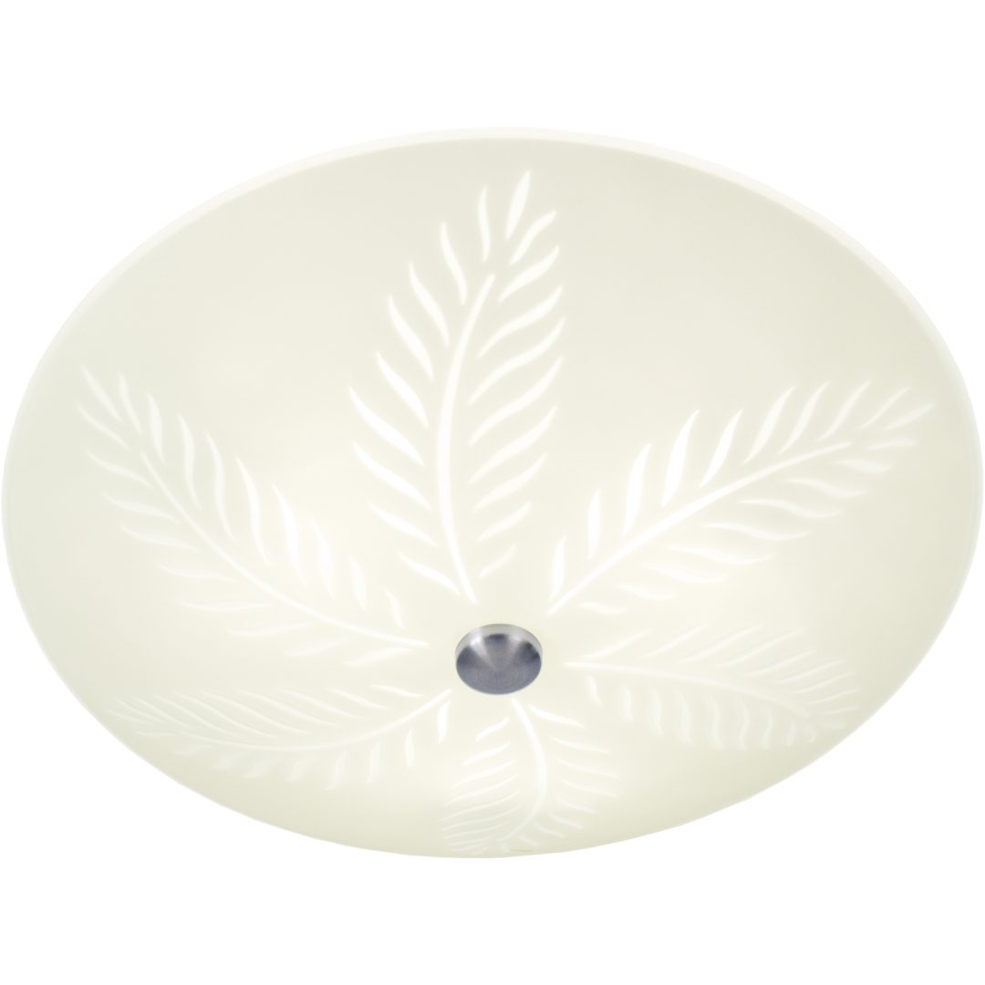 Palmblad Plafond Hvid/stål ANETA HOME Sokkel E14 Hvid /Stål