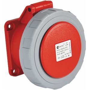 Panelstikdåse, Forsænket, Lige, 32A, 3P+N+J, 400V, 6h, IP67 (75x75) MALMBERGS