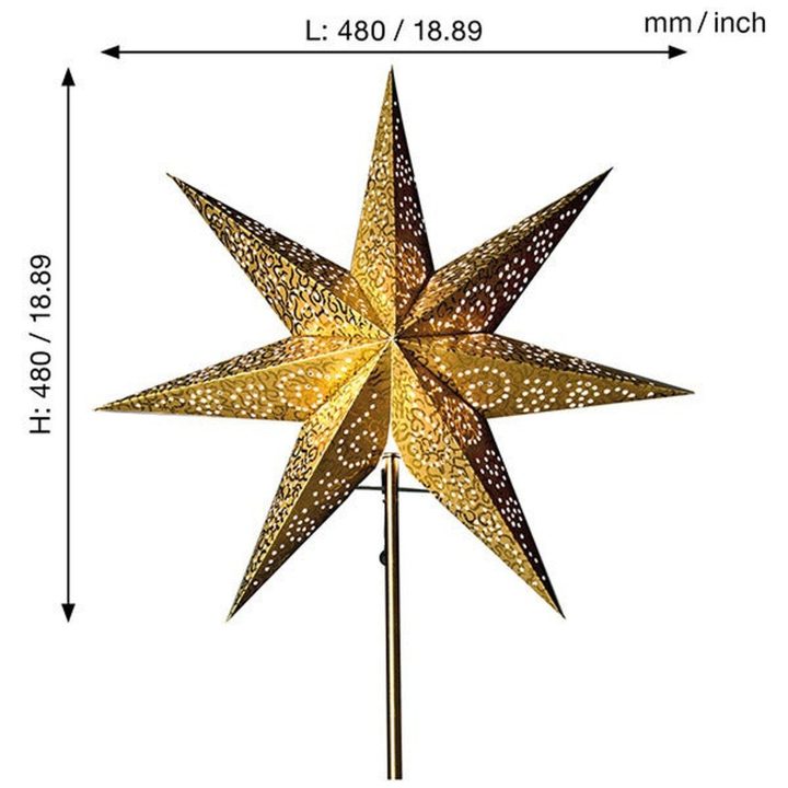 Papirstjerne Antik Guld Star Trading 48 cm – billede 2