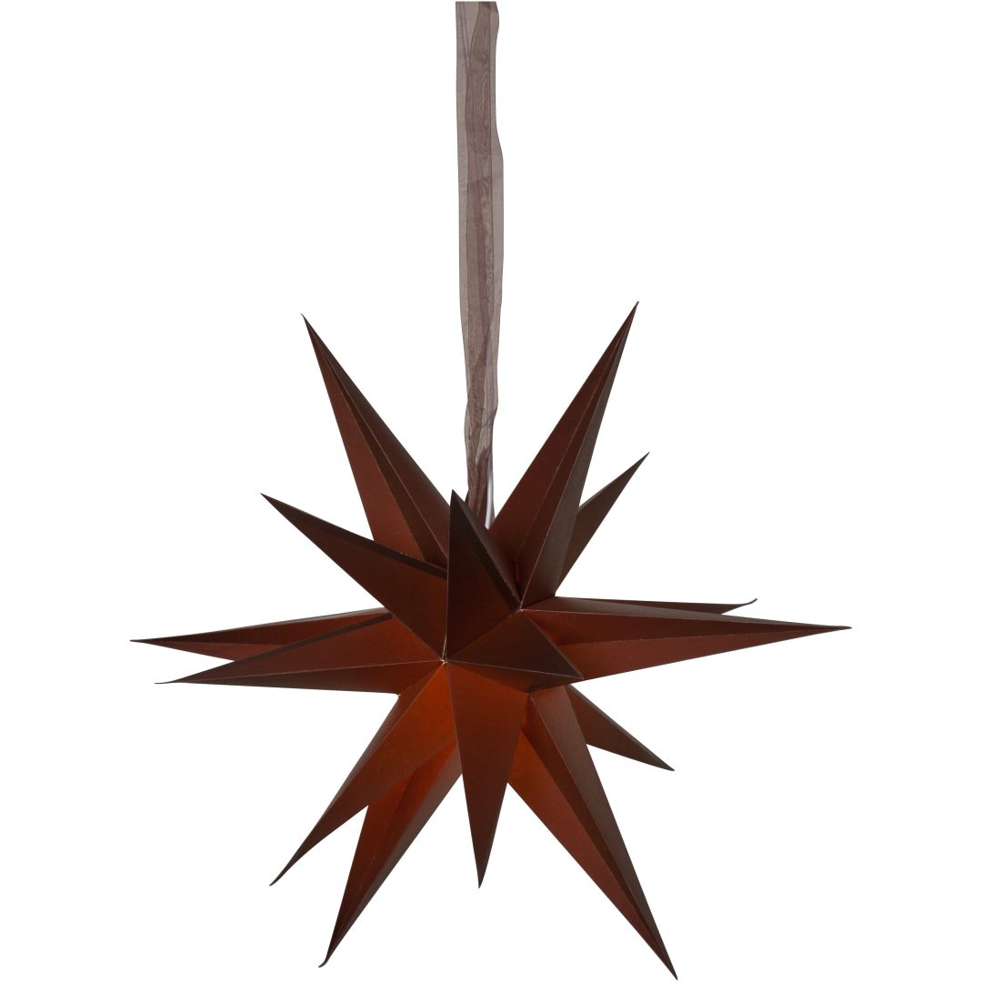 Papirstjerne December Brun Star Trading