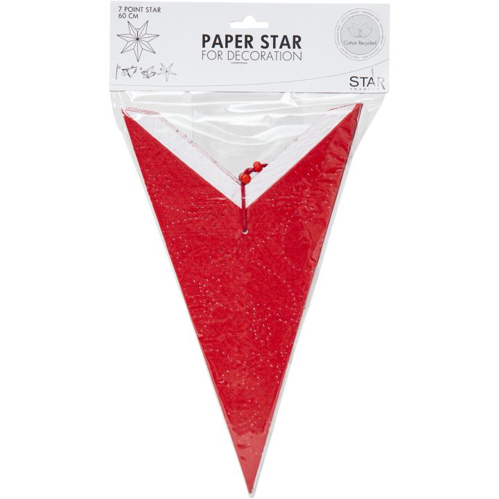 Papirstjerne Decorus Rød Star Trading 63 cm – billede 9
