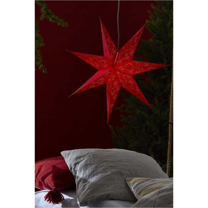 Papirstjerne Decorus Rød Star Trading 63 cm – billede 4