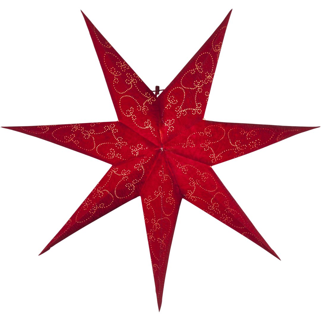Papirstjerne Decorus Rød Star Trading 63 cm